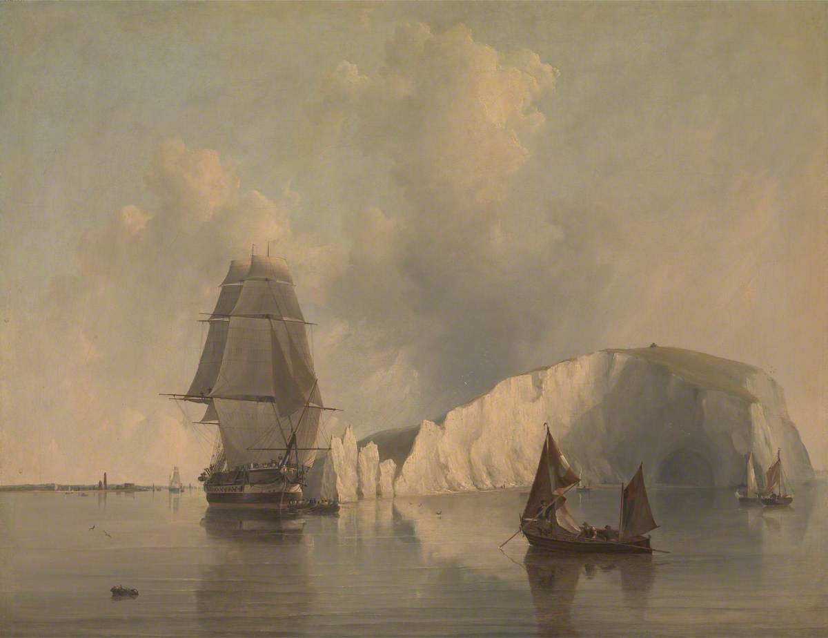 'Off the Needles, Isle of Wight', by Edward William Cooke
              (1811-1880), Yale Center for British Art