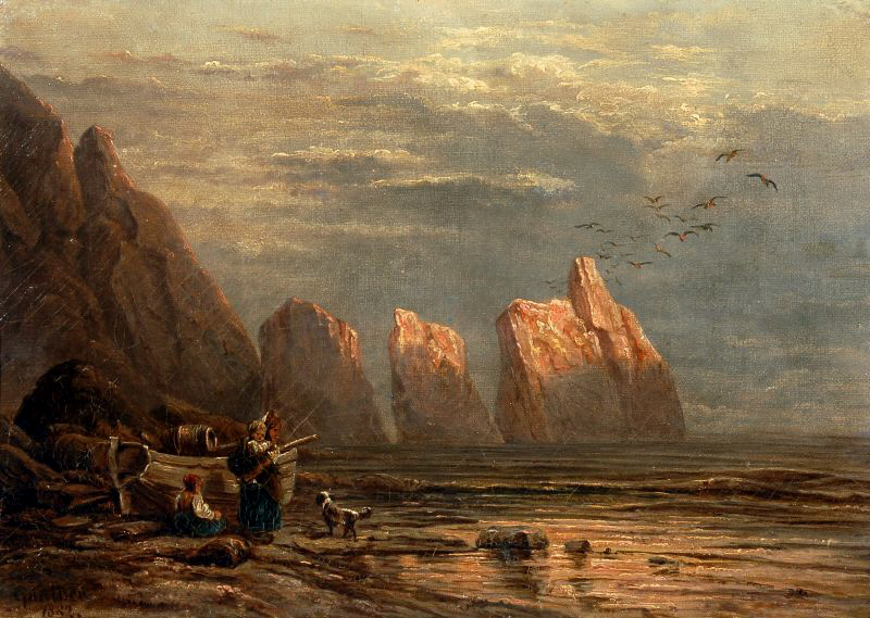 'The Needles', Edouard Hildebrandt (1818-68), 1847